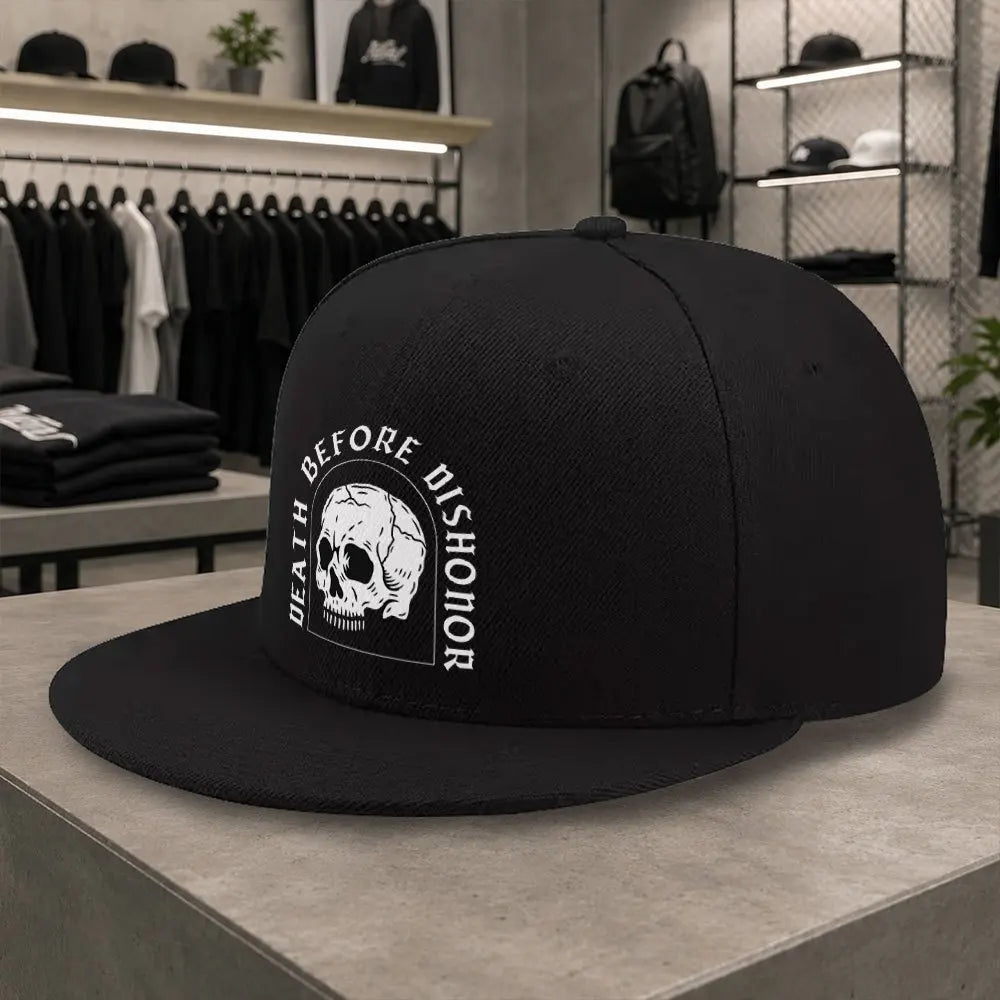 New Skull Unisex All Match Flat Brim Cap