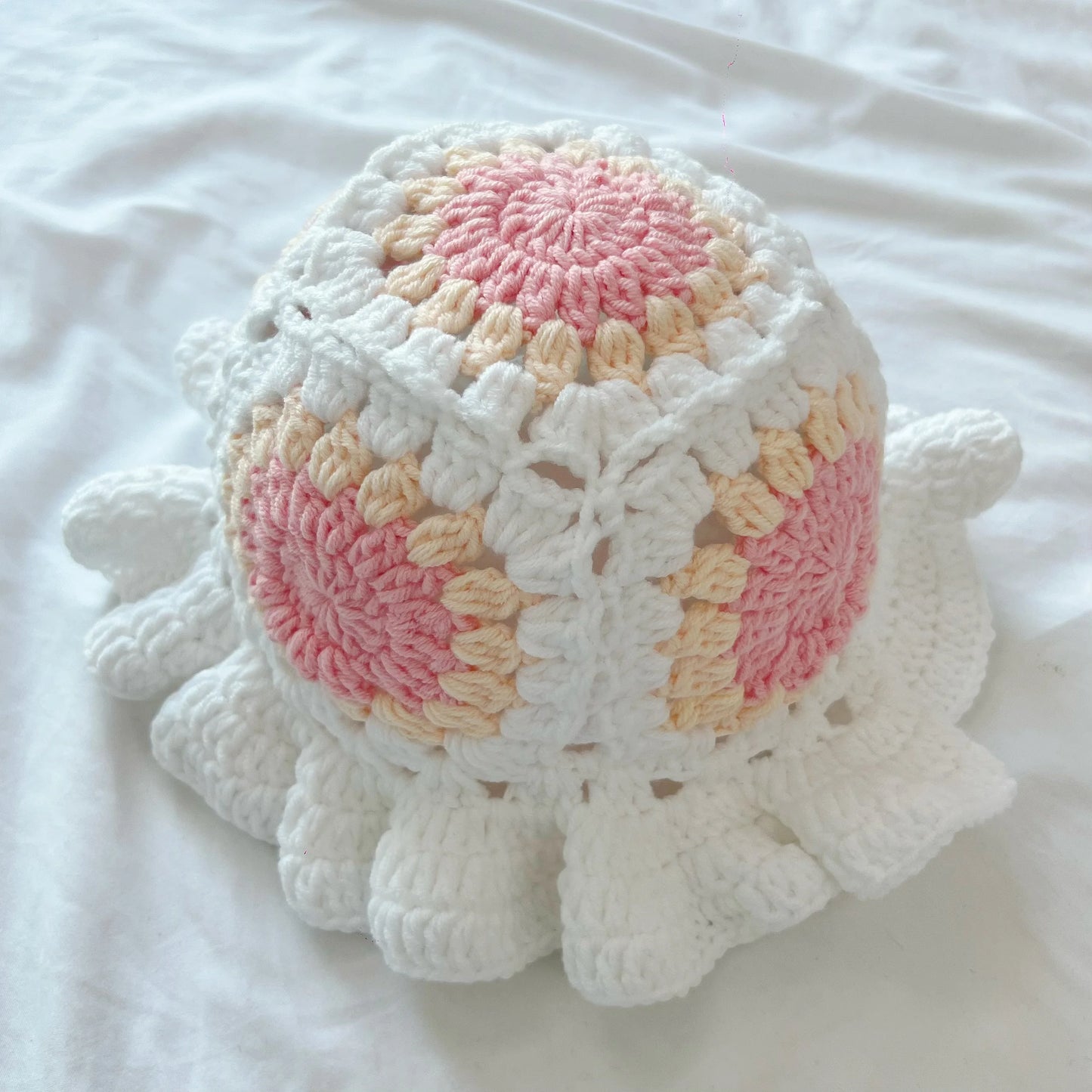 Ruffled Sunflower Crochet Bucket Hat