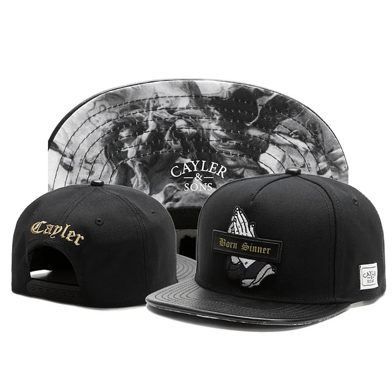 Cotton Embroidered Flat Brim Trucker Snapback Cap