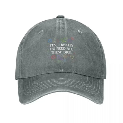 Dungeon And Dragon Dice Vintage Baseball Cap