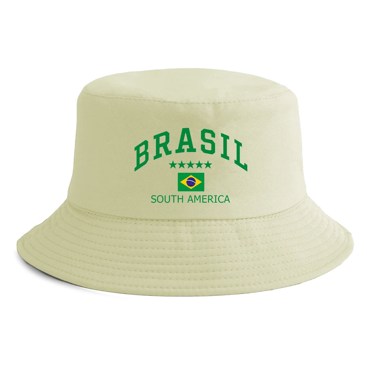 Unisex Brasil South America Flag Print Bucket Hat