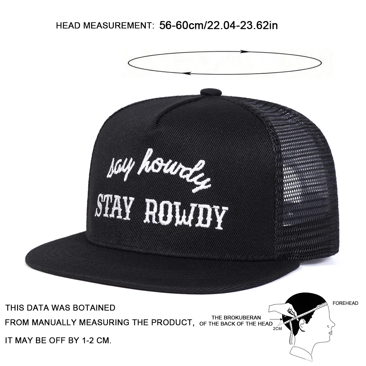 Unisex Embroidery Hip- Hop Net Hats Spring Summer Outdoor