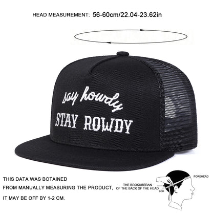 Unisex Embroidery Hip- Hop Net Hats Spring Summer Outdoor