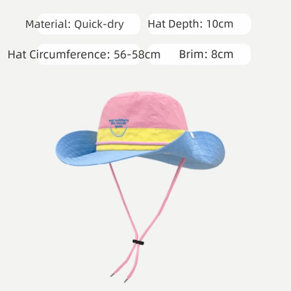 Retro Dopamine Color Lightweight Quick-Dry Bucket Hat