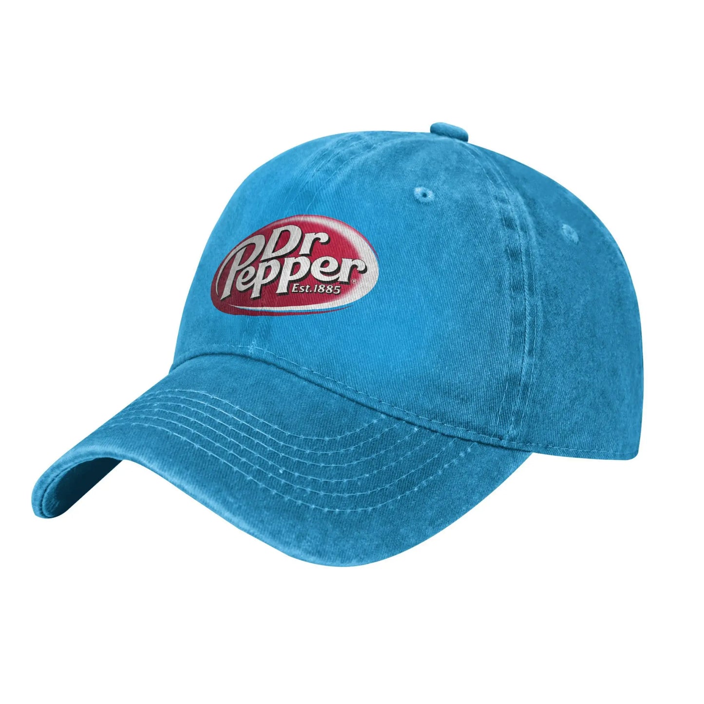 Dr Pepper Letter Baseball Cap Casual Distressed Washed Drink Snapback Hat For Men Women Outdoor Summer Adjustable Hats Cap