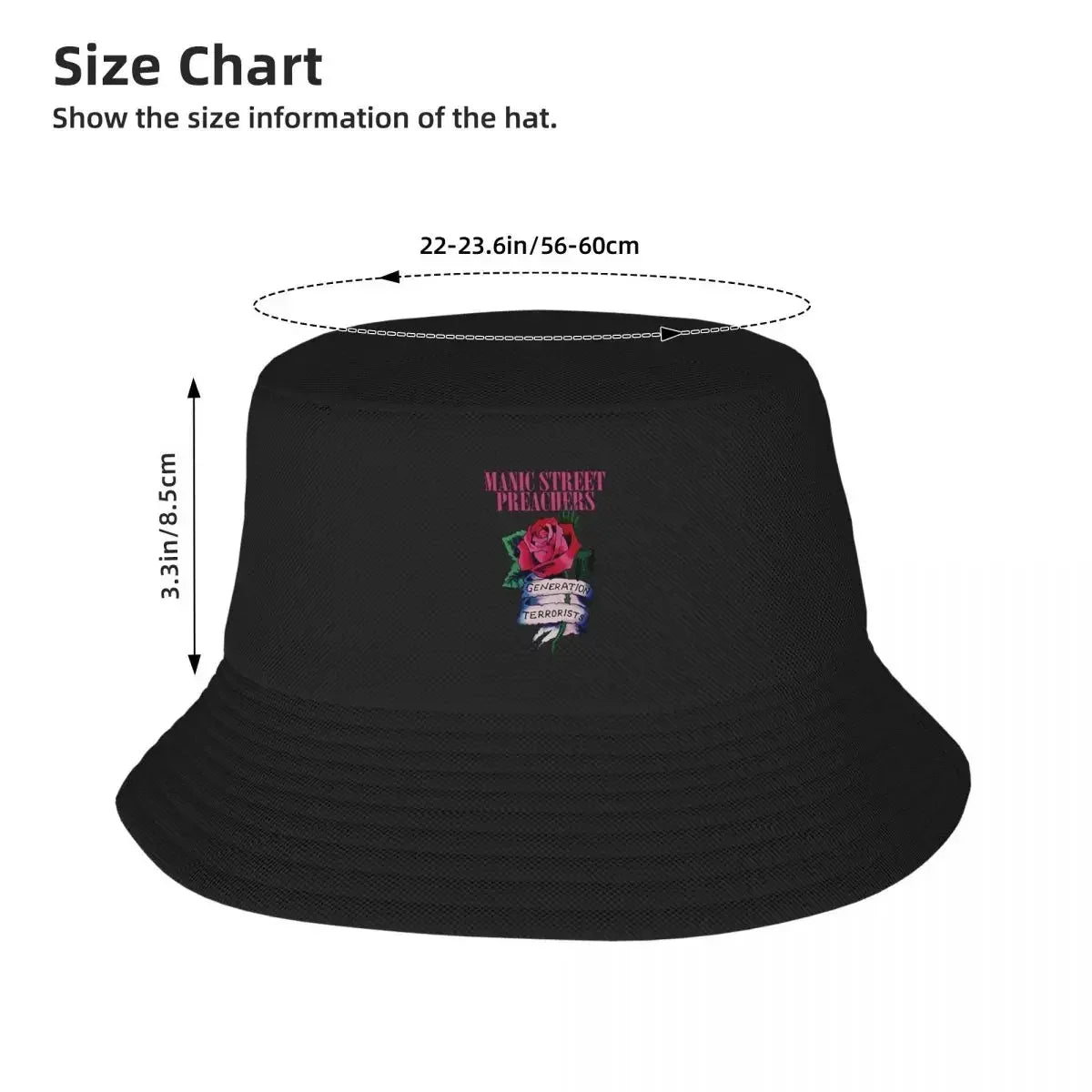 Retro Wels Manic Graphic Unisex Bucket Hat Design