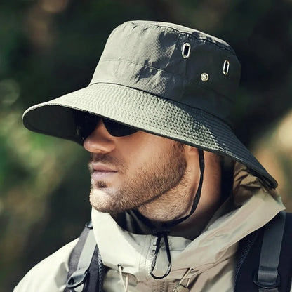 Adjustable Wide Brim UV Protection Bucket Hat