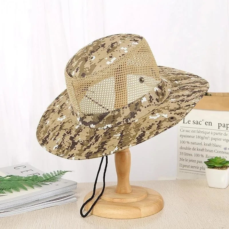 Breathable Mesh Collapsible Outdoor Fishing Bucket Hat