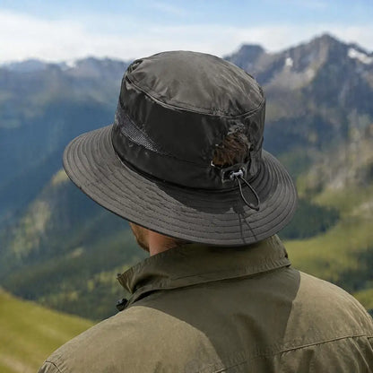 Quick-Dry UV Protection Wide Brim Bucket Hat