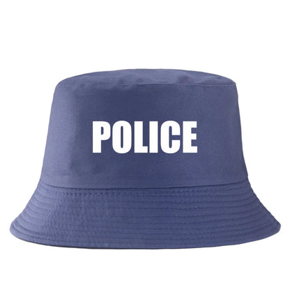 Police Letter Print Costume Bucket Hat Unisex