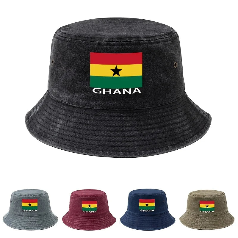 Football Event 2026 Printed Ghana Flag Bucket Hat