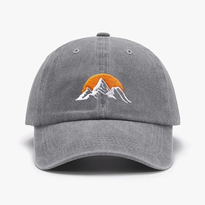 1pc Unisex Embroidered Sunset Baseball Hat Solid Color Adjustable Outdoor Casual Sport Soft Trucker Hat Suitable For Daily Wear