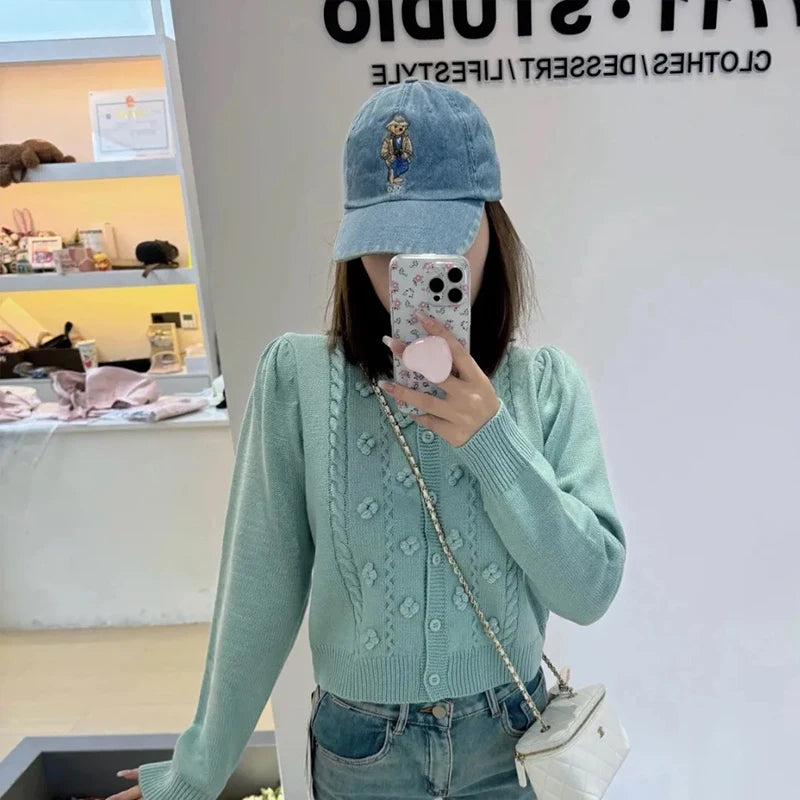 Hat Baseball Cap Washed Retro Versatile New Embroidered Bear Denim