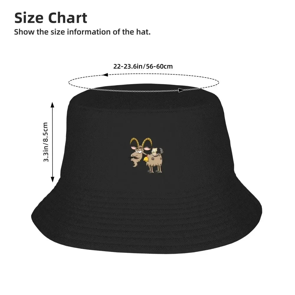 Cartoon Goat Outdoor Sunscreen Bucket Hat