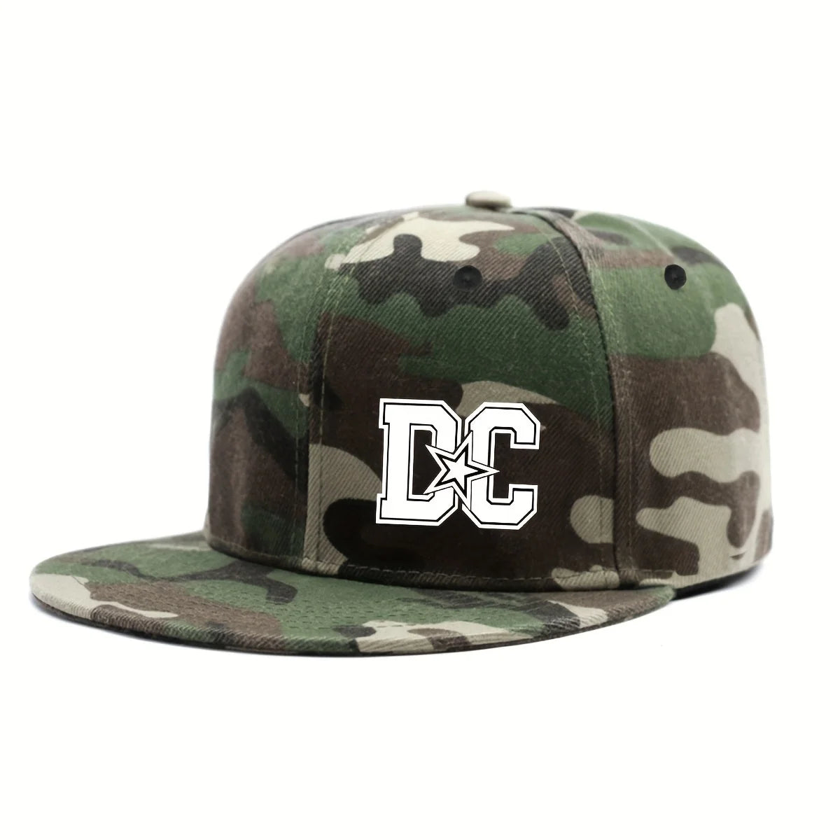 Letter Print Streetwear Adjustable Hip-Hop Snapback Cap