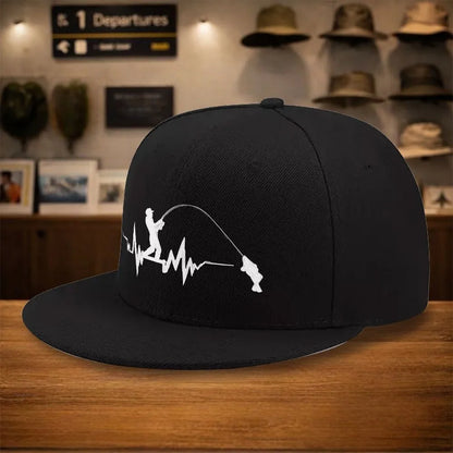 Fishing Heartbeat Lifeline Snapback Cap