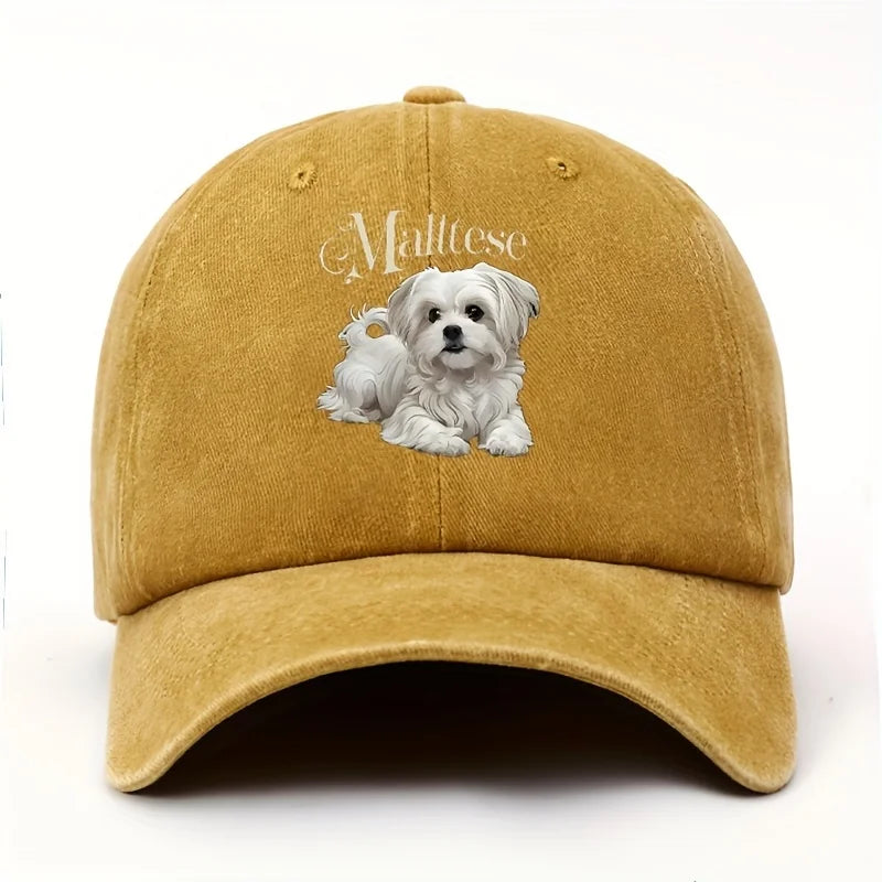 Cute Maltese Puppy Snapback Baseball Cap