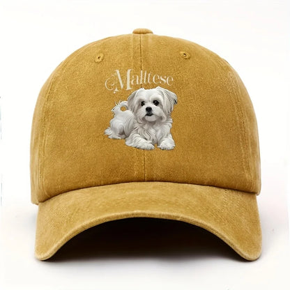 Cute Maltese Puppy Snapback Baseball Cap