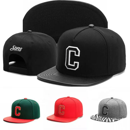 Knight C Letter Embroidered Hip-Hop Snapback Cap