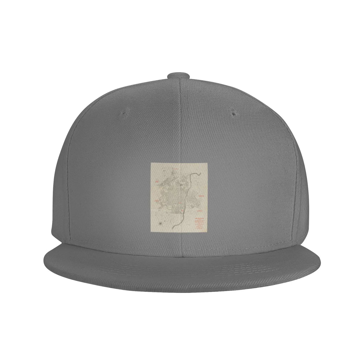 Vintage Macon Georgia 1923 Map Flat Brim Snapback Cap
