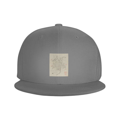 Vintage Macon Georgia 1923 Map Flat Brim Snapback Cap