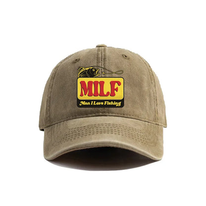 MILF Man I Love Fishing Baseball Cap Vintage Distressed