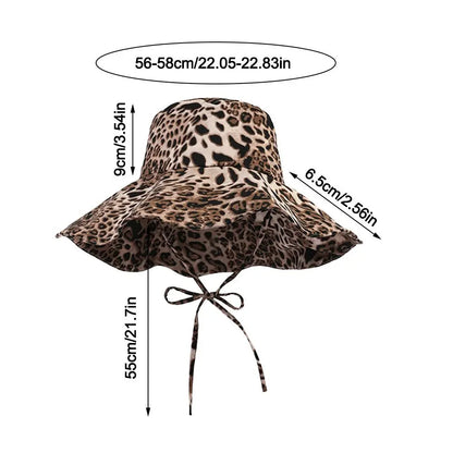 Black Dot Bucket Hats Leopard Print