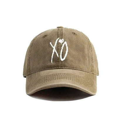 XO The Weekend Baseball Cap Distressed Hats Cap Men Retro Outdoor Summer Adjustable Dad Hat Fashion