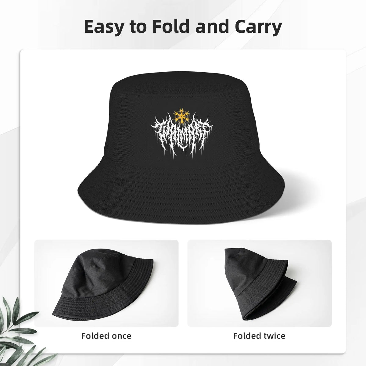 Retro Death Metal Streetwear Foldable Bucket Hat