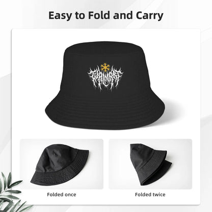 Retro Death Metal Streetwear Foldable Bucket Hat