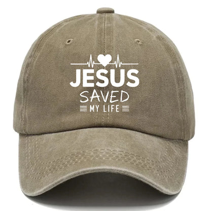 Jesus Saved My Life Graphic Baseball Cap
