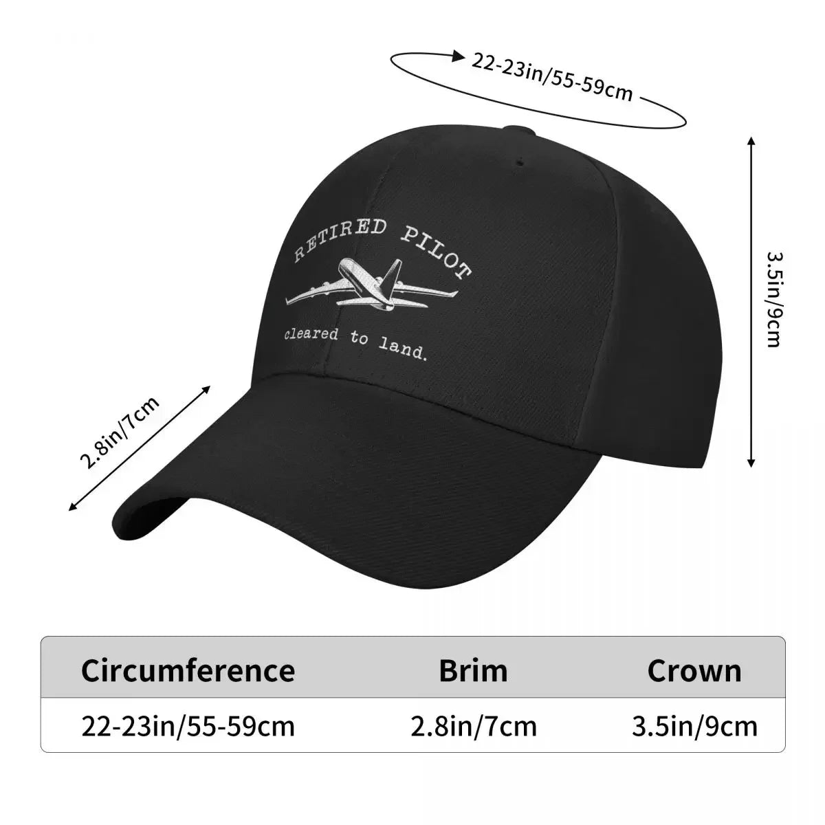Retired Pilot Aviation Baseball Cap
