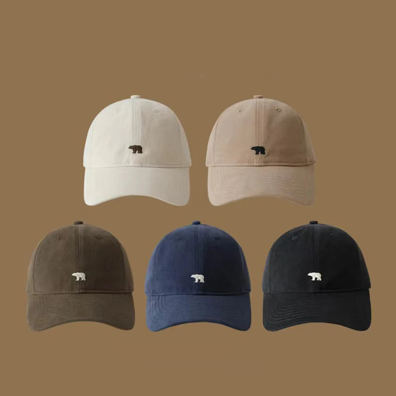 Summer Versatile Polar Bear Embroidered Baseball Cap