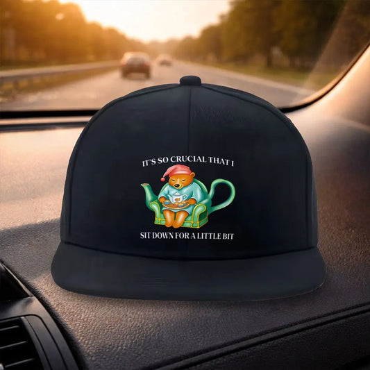 Teapot Bear Pattern Snapback Cap