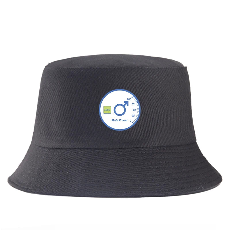 Funny Male Power Print Bucket Hat