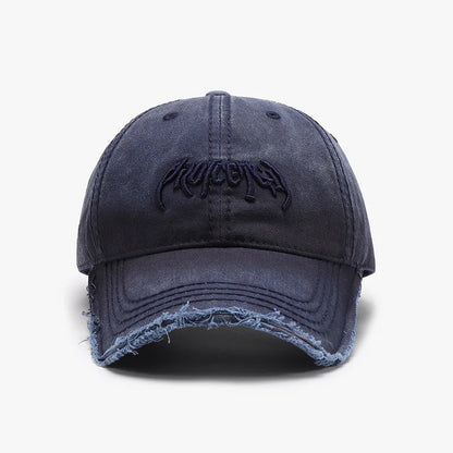 Letter Three Dimensional Embroidery Soft Top Rough Edge Men's Baseball Cap