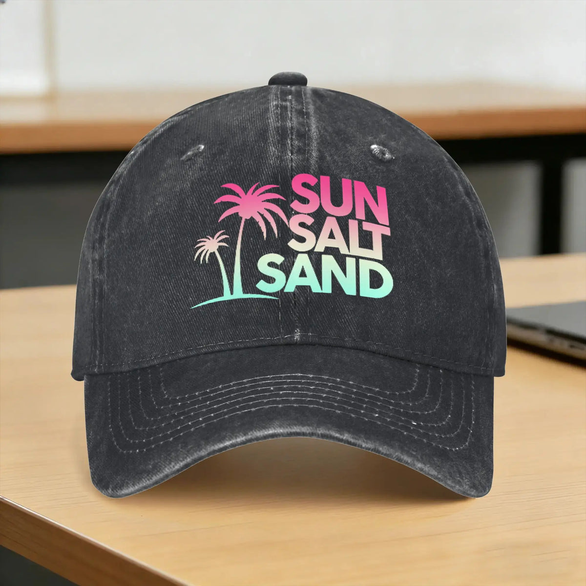 Sun Salt Sand Tropical Beach Vacation Baseball Cap