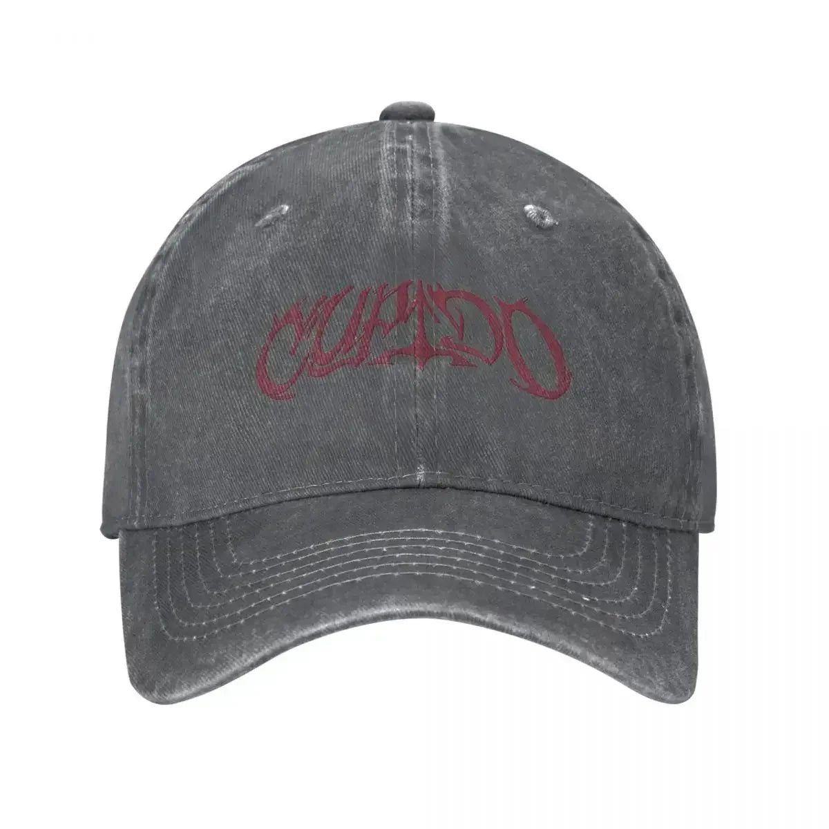 Tini Stoessel Cupido Logo Distressed Denim Baseball Cap