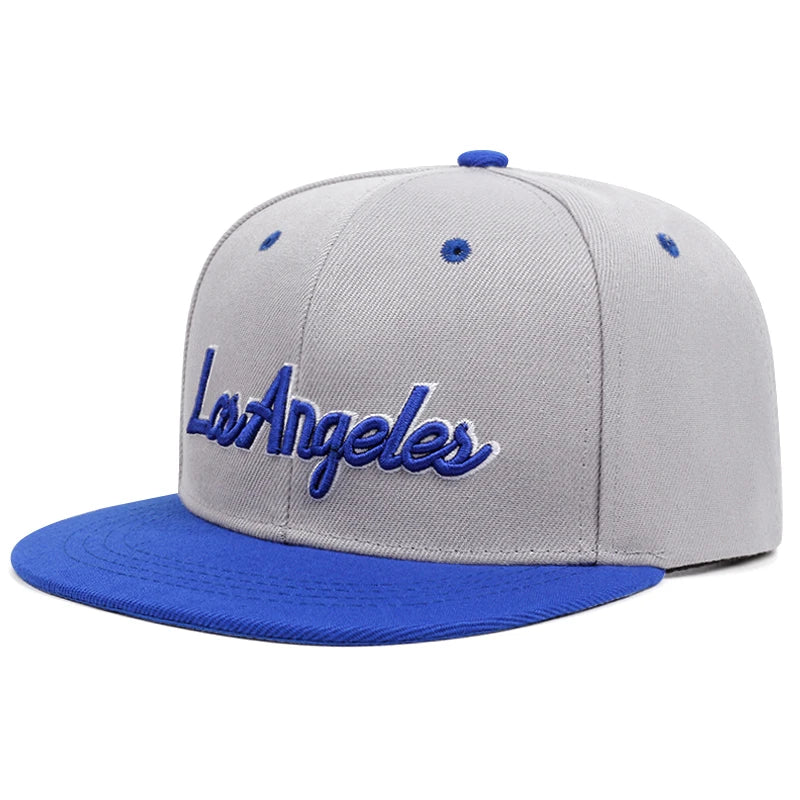 New Fashion Los Angeles Letter Embroidered Flat Edge Hat Men's