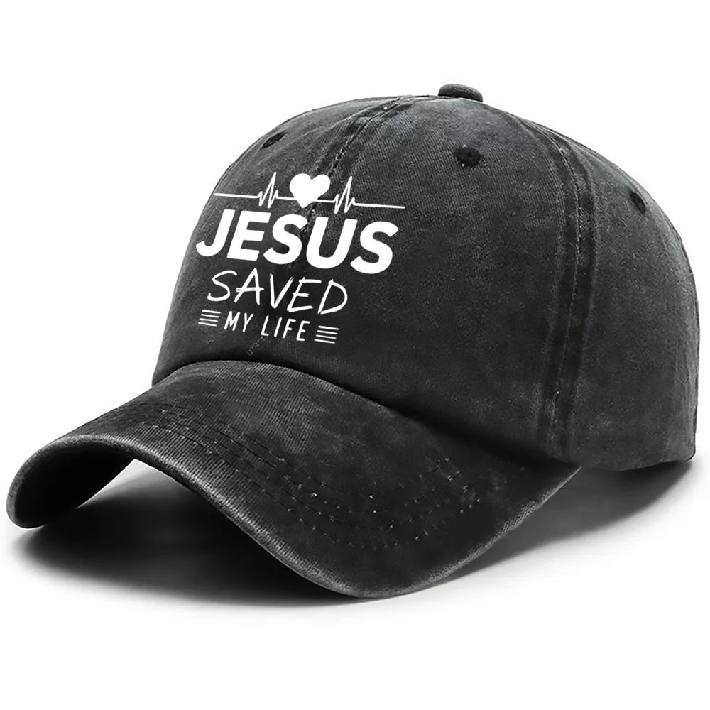 Jesus Saved My Life Graphic Baseball Cap