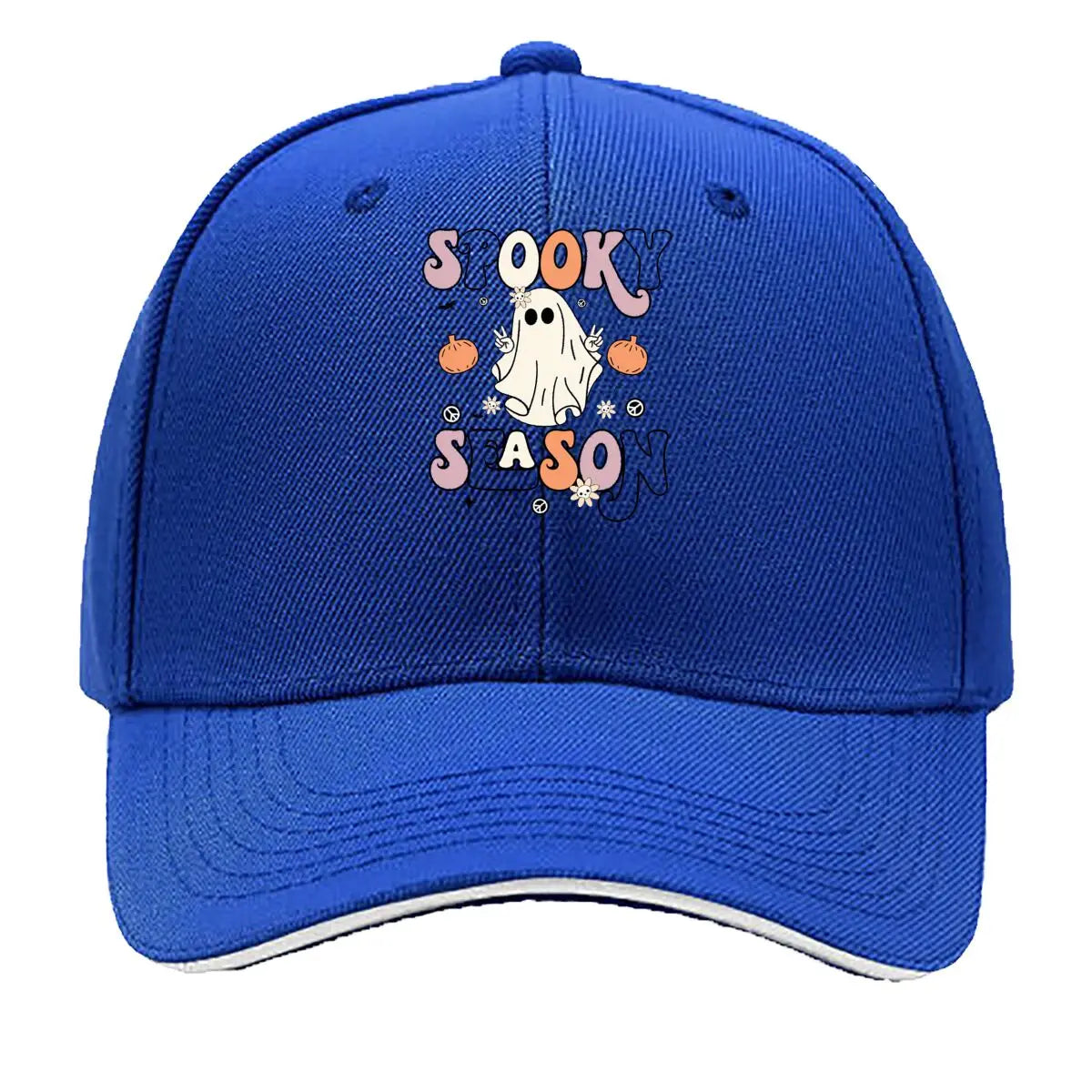 Spooky Season Ghost Pumpkin Baseball Cap