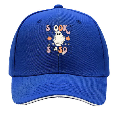 Spooky Season Ghost Pumpkin Baseball Cap