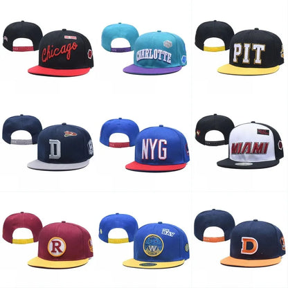 Adjustable Flat Brim Hip-Hop Basketball Snapback Cap