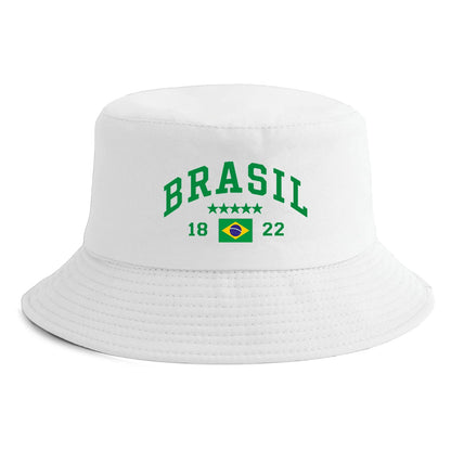 Unisex Brasil Flag Print Bucket Hat