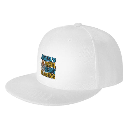 Angel Peaceful Holiday Blessing Flat Brim Snapback Cap