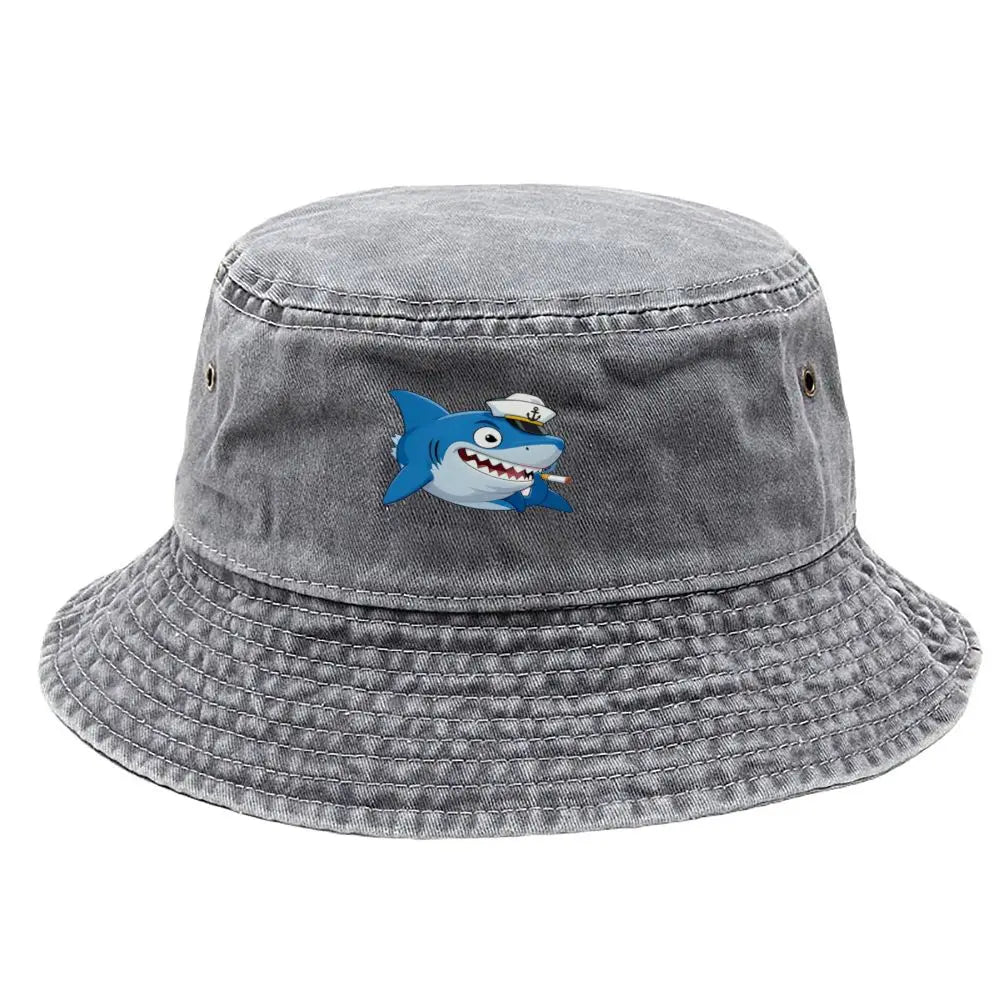 Vintage Washed Animal Print Bucket Hat