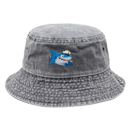 Vintage Washed Animal Print Bucket Hat
