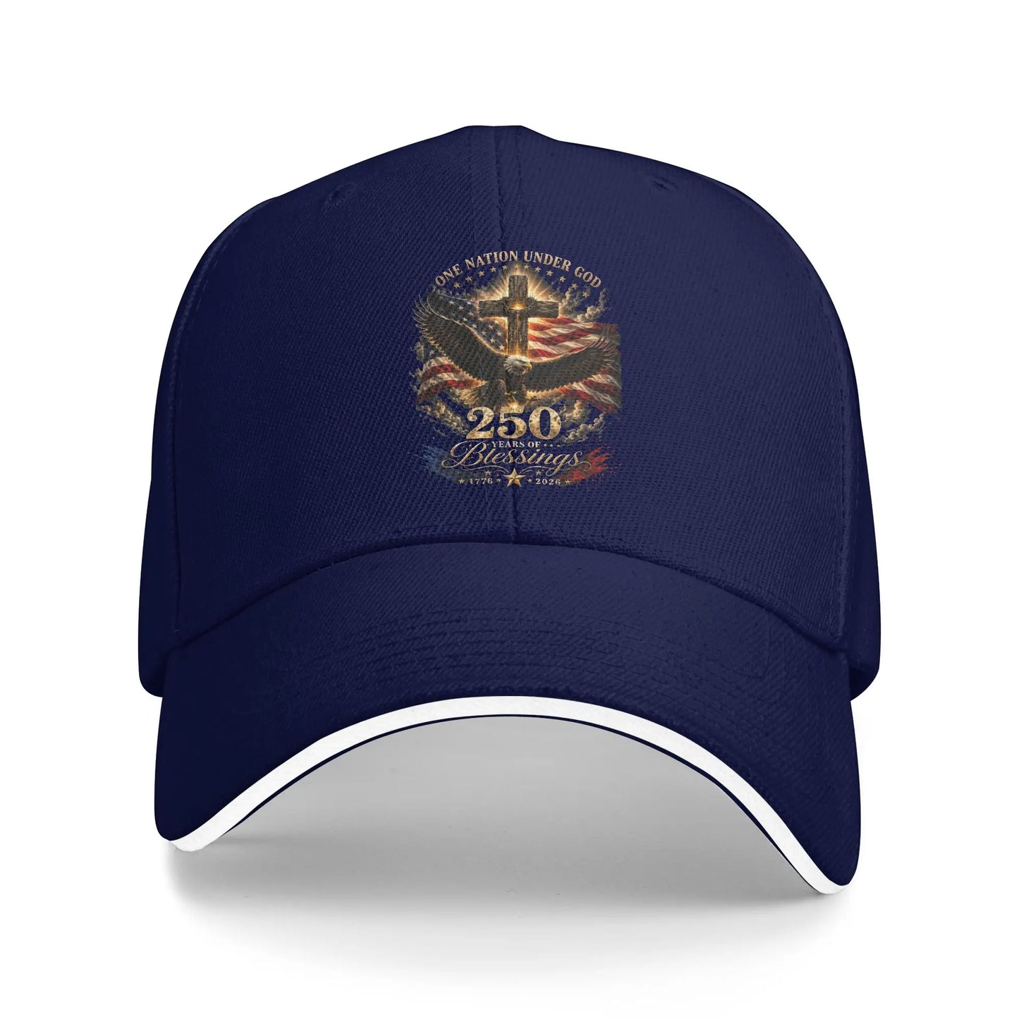 One Nation Under God USA 250th Anniversary Baseball Cap
