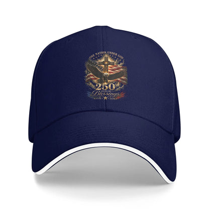 One Nation Under God USA 250th Anniversary Baseball Cap