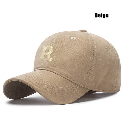 New Unisex Korean Version Big Head Circumference Three Dimensional R Letter